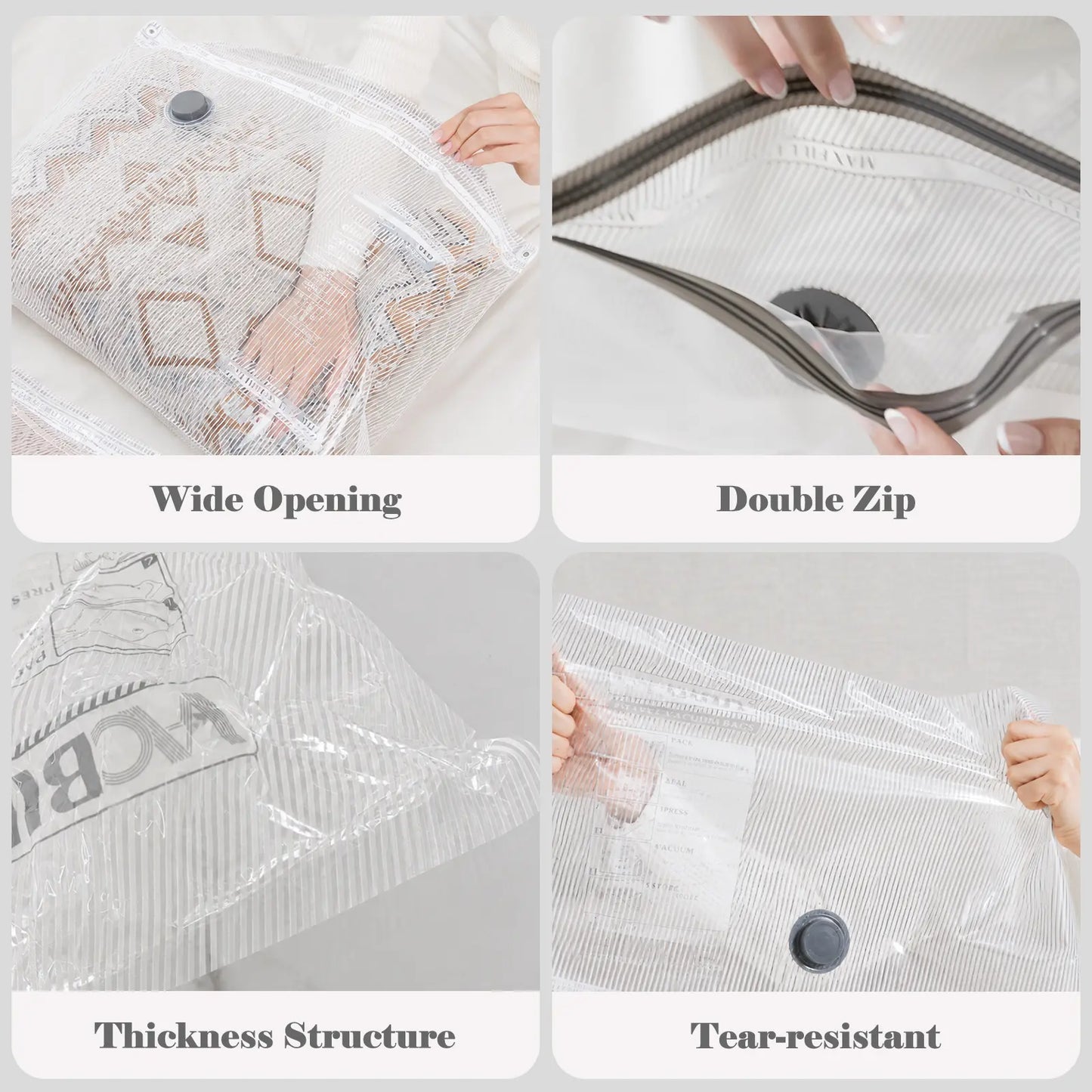 🔥Billhol® 49% OFF-Cordless Travel Vacuum Bag Set with Rechargeable Air Pump - Airtight Resealing Sealed Organizers for Luggage, Vacuum Bags For Travel