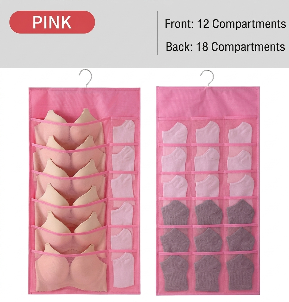 š„SVOZKĀ® Hot Saleš„ Double-Sided Hanging Storage Bag | 36 Grids Dustproof Lingerie Organizer