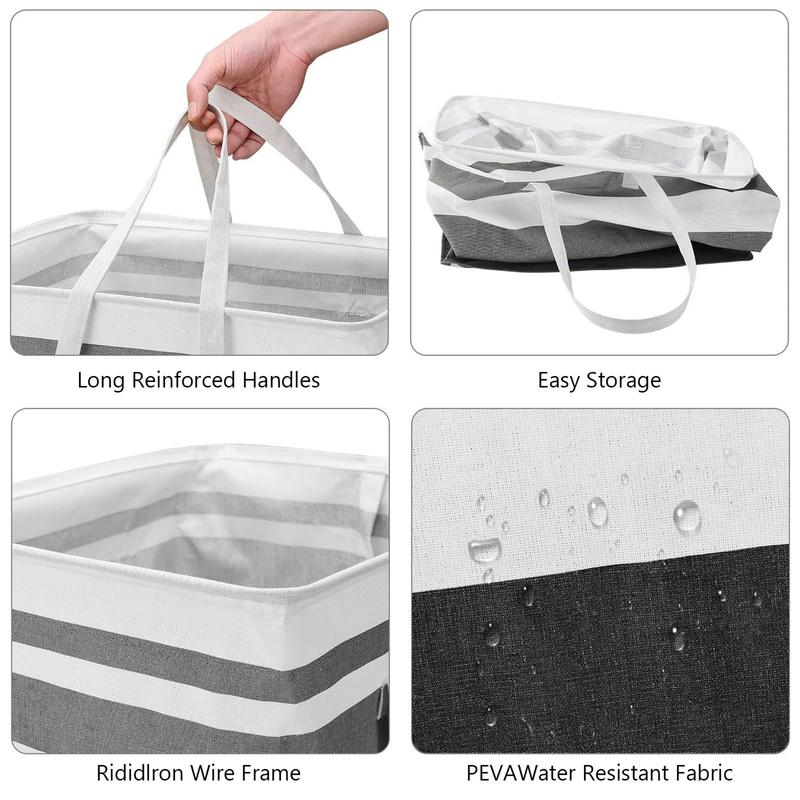 SVOZK® Collapsible Laundry Hamper Set, Large Capacity Fabric Laundry Baskets with Handles for Clothes & Storage-TTT