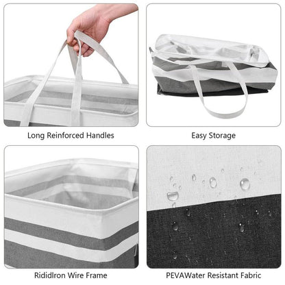 SVOZK® Collapsible Laundry Hamper Set, Large Capacity Fabric Laundry Baskets with Handles for Clothes & Storage-TTT