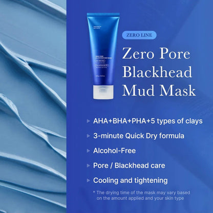 Mascarilla Facial de Arcilla Contra Poros y Puntos Negros - Enfriamiento de la Piel y Cierre de Poros 🩵💙