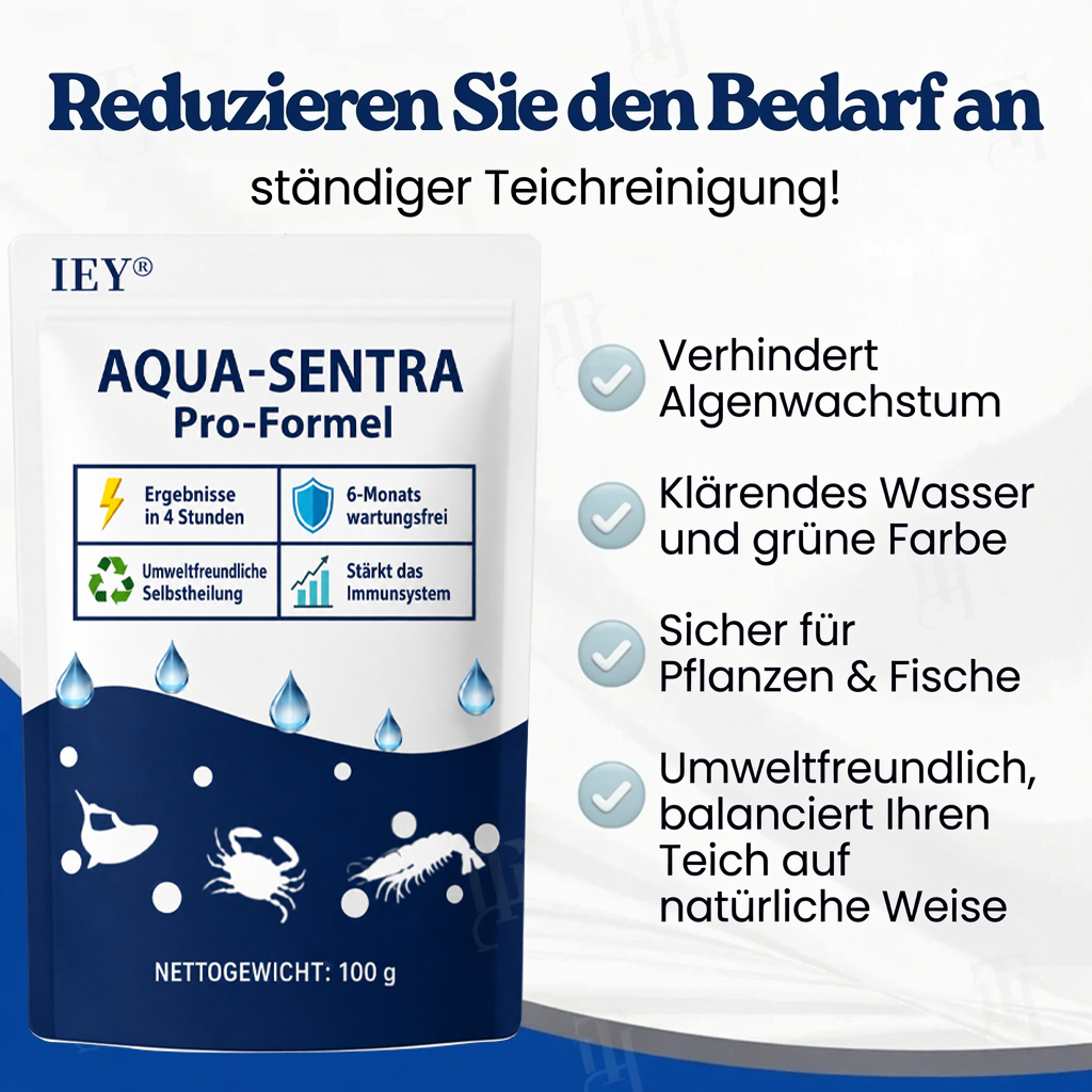 🐟✨IEY® Aqua-Sentra Pro Formel – Algen-Albtraum beenden, Teich-Schönheit schnell wiederherstellen!
