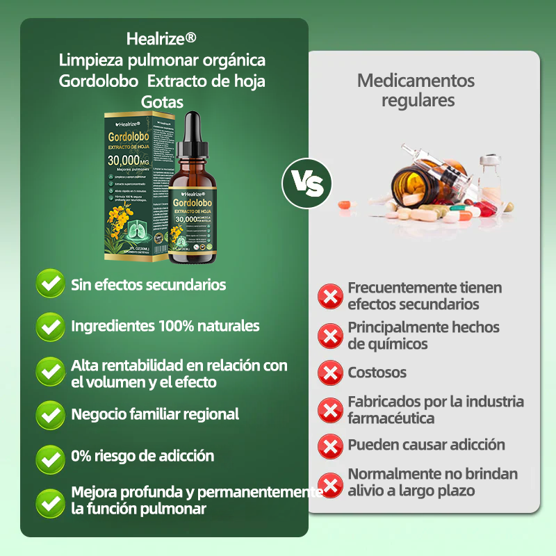 Oficial | Healrize® Limpieza pulmonar orgánica  Gordolobo  Extracto de hoja  Gotas 🎀 Fórmula clínicamente probada y altamente concentrada que alivia la tos, la flema, el asma y la EPOC: respire mejor y más rápido.💎