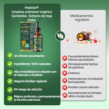 Oficial | Healrize® Limpieza pulmonar orgánica  Gordolobo  Extracto de hoja  Gotas 🎀 Fórmula clínicamente probada y altamente concentrada que alivia la tos, la flema, el asma y la EPOC: respire mejor y más rápido.💎