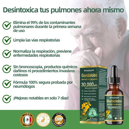 Oficial | Healrize® Limpieza pulmonar orgánica  Gordolobo  Extracto de hoja  Gotas 🎀 Fórmula clínicamente probada y altamente concentrada que alivia la tos, la flema, el asma y la EPOC: respire mejor y más rápido.💎