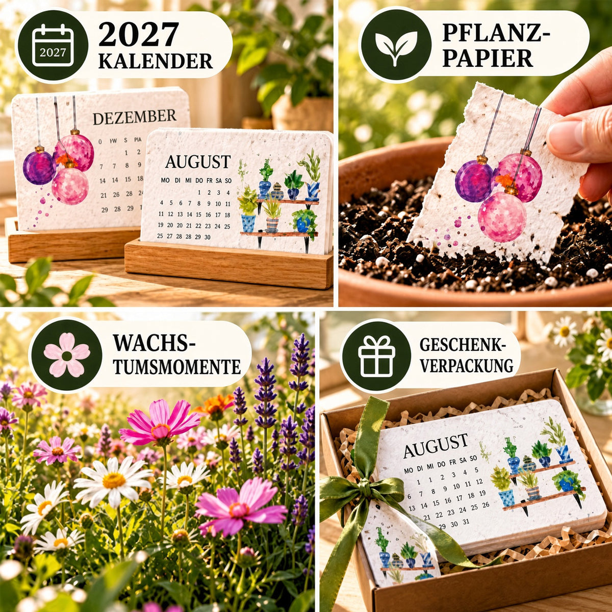 Toaimer®🌱 2027 Pflanzbarer Kalender – Nutzen. Einpflanzen. Wachsen sehen.🌱 ☀