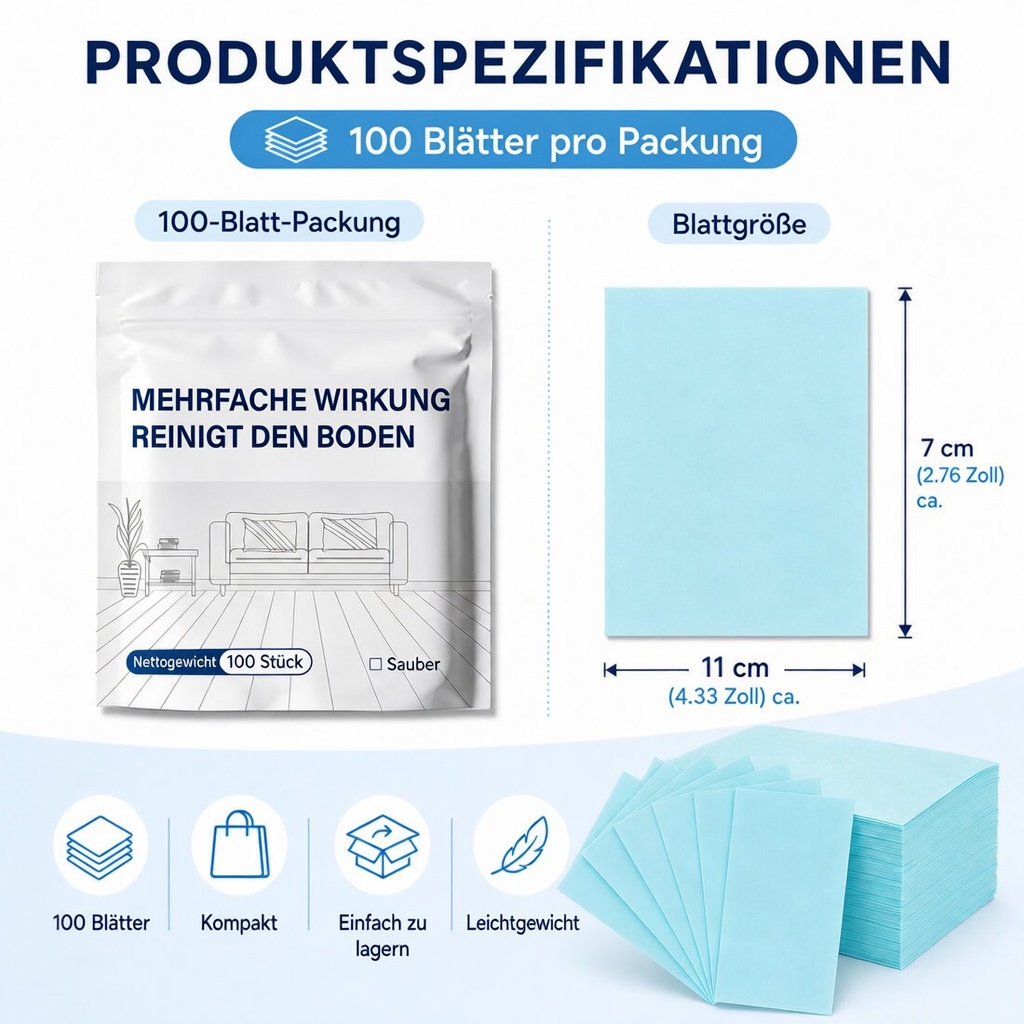 IEY® Multi-Effekt-Bodenreinigungstücher (100 Stück)
