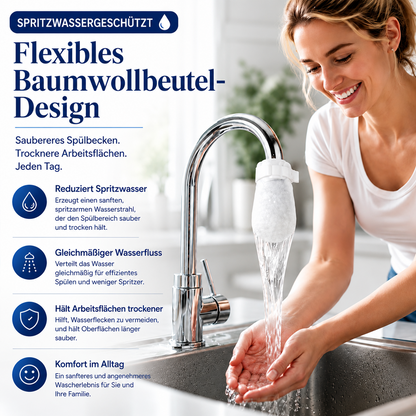Sommer-Sale🔥🐟 LETZTER TAG: 50% RABATT ENDET HEUTE NACHT! | BVJ® 100er-Pack Universelle, spritzwassergeschützte Filterwatte-Beutel für Wasserhähne