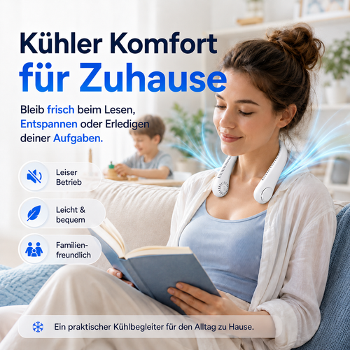 Sommer-Sale🔥⚡ Billhol® Nur heute 49% RABATT – ❄️ Immer einen kühlen Kopf bewahren – Der neue tragbare Nackenventilator | Freie Hände • Ultraleicht • USB wiederaufladbar 🐟
