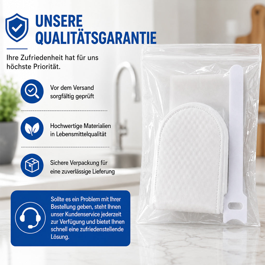 Sommer-Sale🔥🐟 LETZTER TAG: 50% RABATT ENDET HEUTE NACHT! | BVJ® 100er-Pack Universelle, spritzwassergeschützte Filterwatte-Beutel für Wasserhähne
