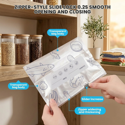 🔥SVOZK®  50% OFF Today! 30PCS Reusable Foil Food Storage Bags – Keep Food Fresh, Sealed & Organized