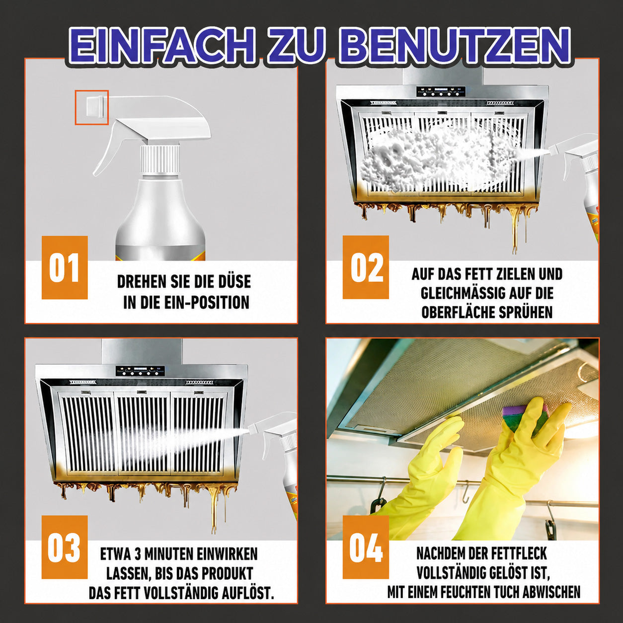 Sommer-Sale🔥🐟丨IEY® Universal Küchen-Fettlöser Schaum | Gegen stark eingebranntes Fett