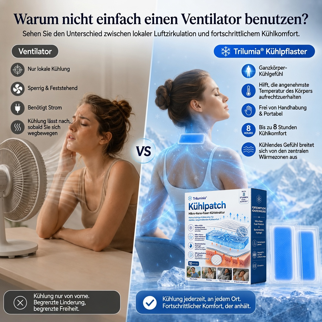 Sommer-Sale🔥🐟Letzter Tag 50% RABATT丨Trilumia® Kühlpad – Fortschrittliches 8H-Kühlpflaster für Nacken & Körper❄️