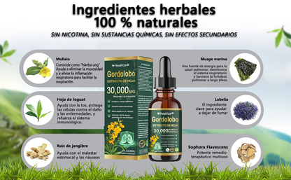 Oficial | Healrize® Limpieza pulmonar orgánica  Gordolobo  Extracto de hoja  Gotas 🎀 Fórmula clínicamente probada y altamente concentrada que alivia la tos, la flema, el asma y la EPOC: respire mejor y más rápido.💎