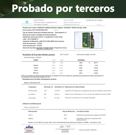 Oficial | Healrize® Limpieza pulmonar orgánica  Gordolobo  Extracto de hoja  Gotas 🎀 Fórmula clínicamente probada y altamente concentrada que alivia la tos, la flema, el asma y la EPOC: respire mejor y más rápido.💎