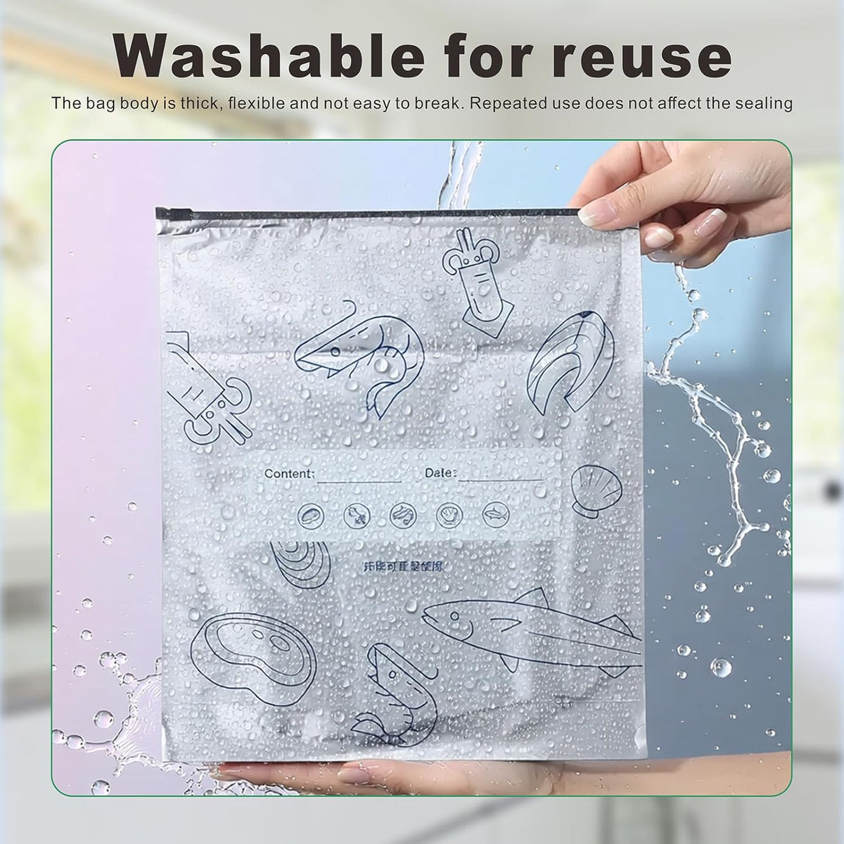 🔥SVOZK®  50% OFF Today! 30PCS Reusable Foil Food Storage Bags – Keep Food Fresh, Sealed & Organized