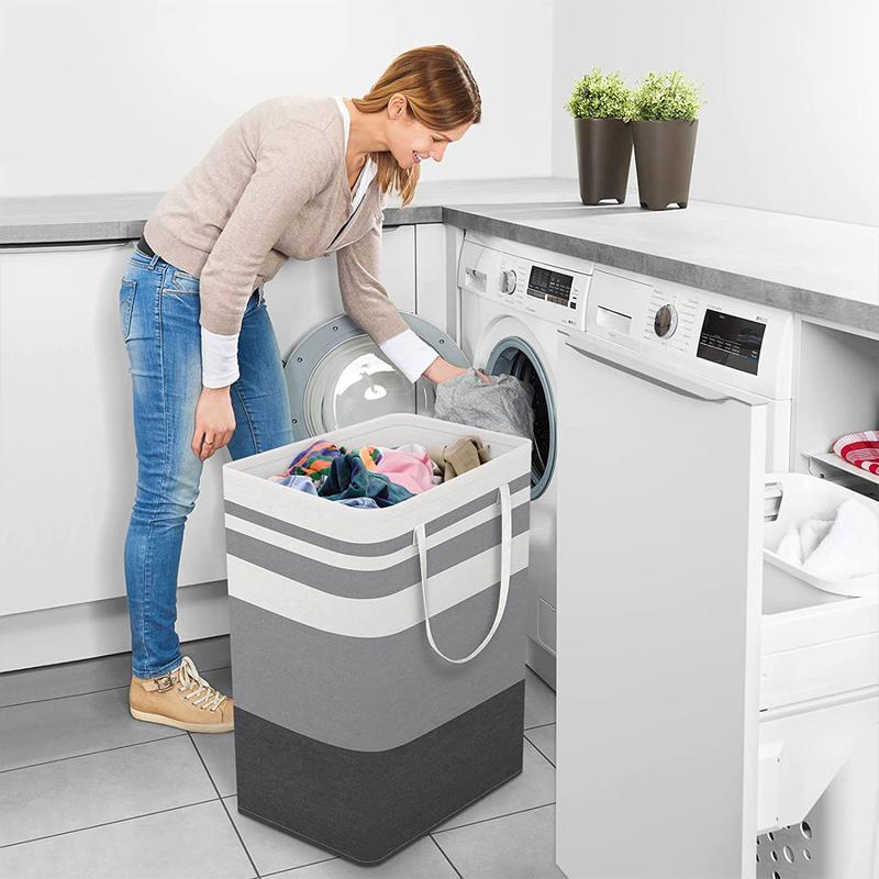 SVOZK® Collapsible Laundry Hamper Set, Large Capacity Fabric Laundry Baskets with Handles for Clothes & Storage-TTT