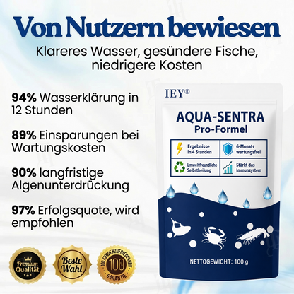 🐟✨IEY® Aqua-Sentra Pro Formel – Algen-Albtraum beenden, Teich-Schönheit schnell wiederherstellen!