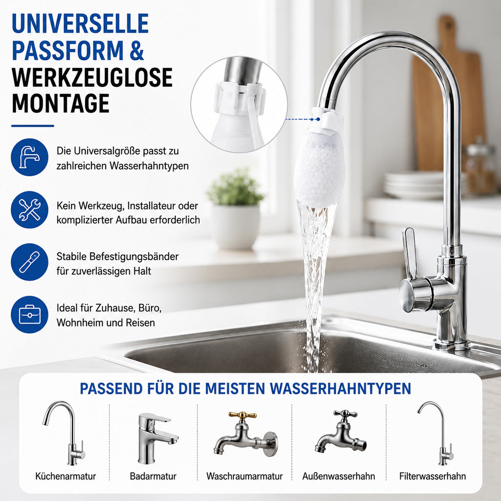 Sommer-Sale🔥🐟 LETZTER TAG: 50% RABATT ENDET HEUTE NACHT! | BVJ® 100er-Pack Universelle, spritzwassergeschützte Filterwatte-Beutel für Wasserhähne