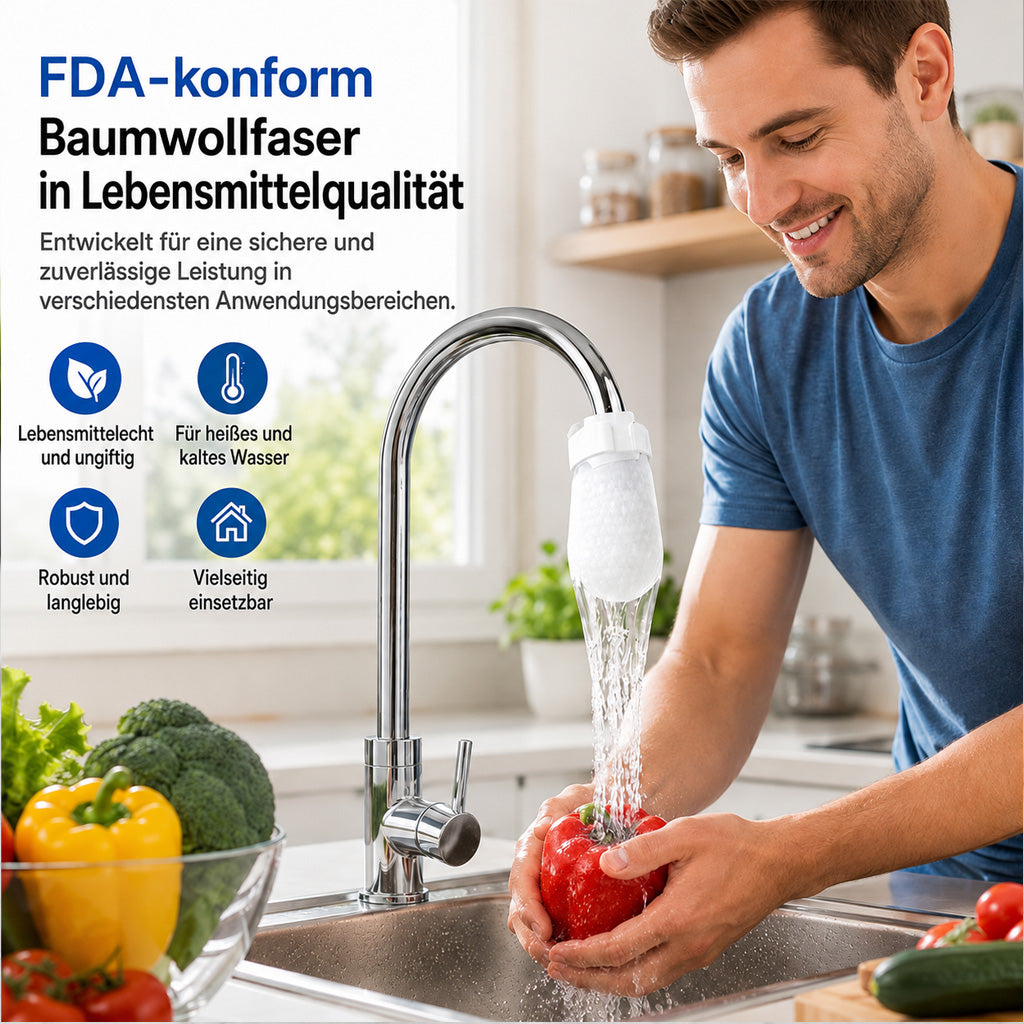 Sommer-Sale🔥🐟 LETZTER TAG: 50% RABATT ENDET HEUTE NACHT! | BVJ® 100er-Pack Universelle, spritzwassergeschützte Filterwatte-Beutel für Wasserhähne