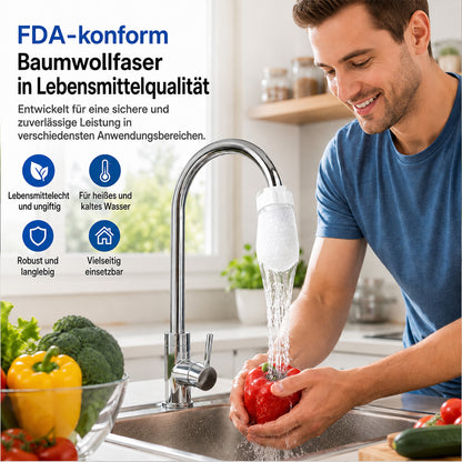 Sommer-Sale🔥🐟 LETZTER TAG: 50% RABATT ENDET HEUTE NACHT! | BVJ® 100er-Pack Universelle, spritzwassergeschützte Filterwatte-Beutel für Wasserhähne