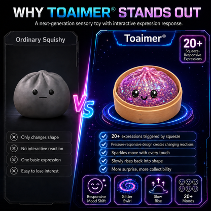 Sommer-Sale🔥🐟🚨 LETZTER TAG: 50% RABATT SICHERN! | Toaimer® Magisches Jiaozi-Schiel-Gesicht Anti-Stress-Squishy 🥟