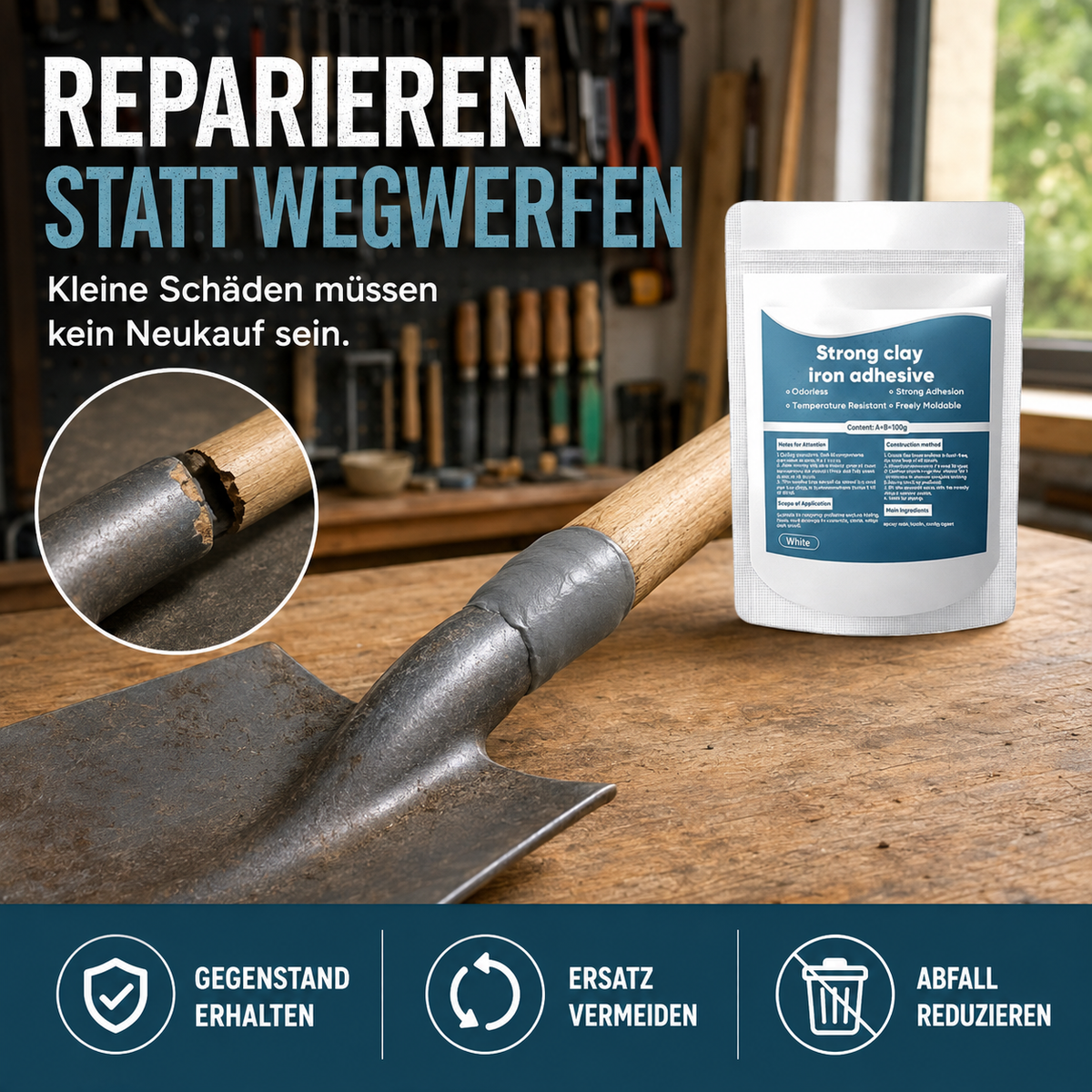 𝐁𝐢𝐥𝐥𝐡𝐨𝐥®🔥JETZT 50% RABATT SICHERN🔥 Wasserdichter hitzebeständiger Epoxidkitt-Reparaturset🐟