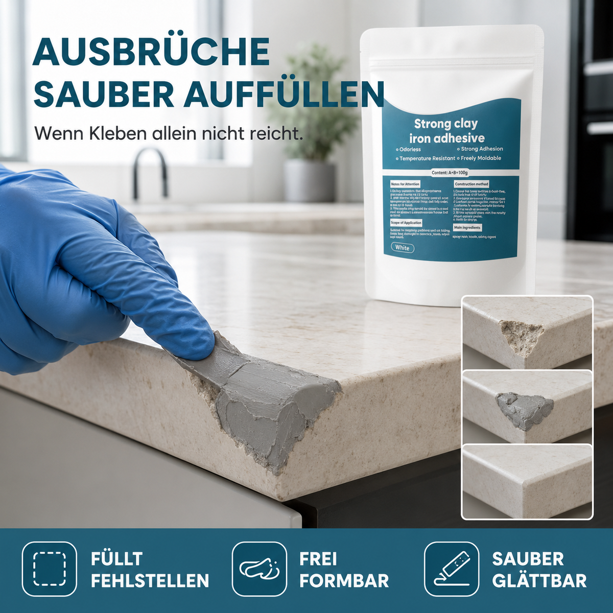 𝐁𝐢𝐥𝐥𝐡𝐨𝐥®🔥JETZT 50% RABATT SICHERN🔥 Wasserdichter hitzebeständiger Epoxidkitt-Reparaturset🐟