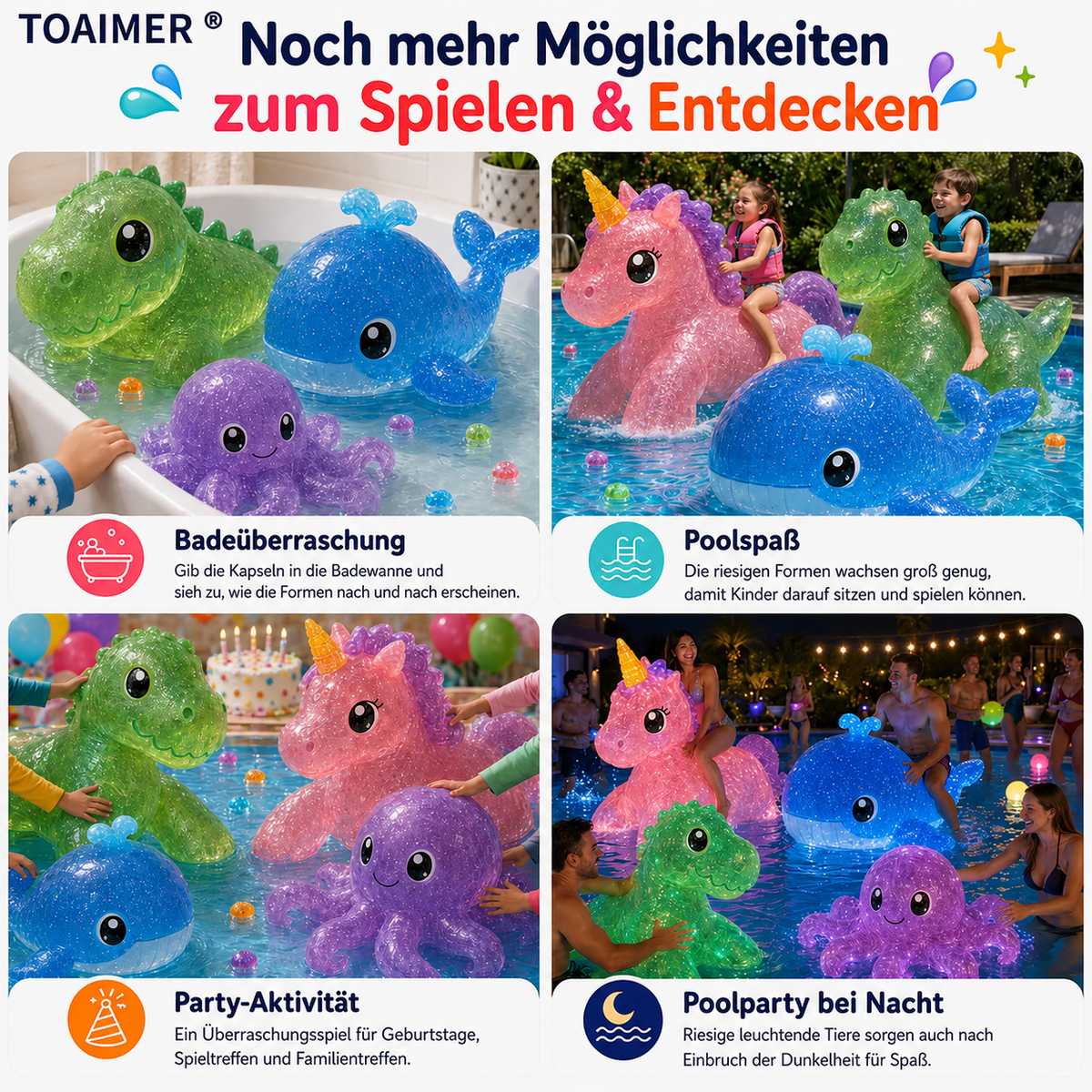 🐟Heute 50% sparen丨Toaimer® Magic Growing Animal Capsules – Sehen Sie, wie verborgene Tiere im Wasser zum Leben erwachen 💧