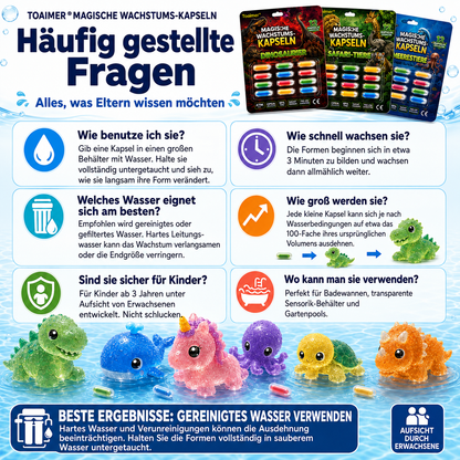 🐟Heute 50% sparen丨Toaimer® Magic Growing Animal Capsules – Sehen Sie, wie verborgene Tiere im Wasser zum Leben erwachen 💧