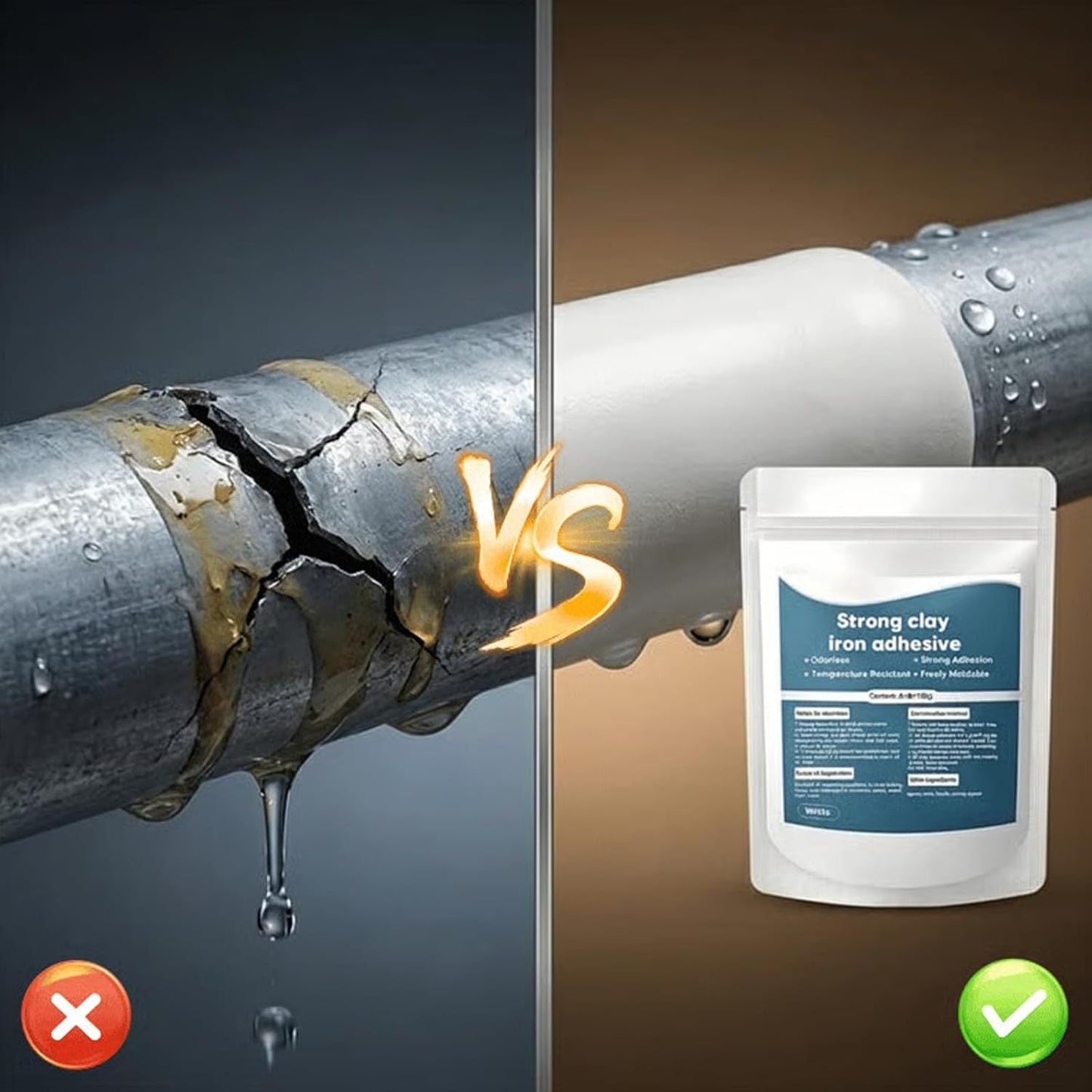𝐁𝐢𝐥𝐥𝐡𝐨𝐥®🔥JETZT 59% RABATT SICHERN🔥 Wasserdichter hitzebeständiger Epoxidkitt-Reparaturset