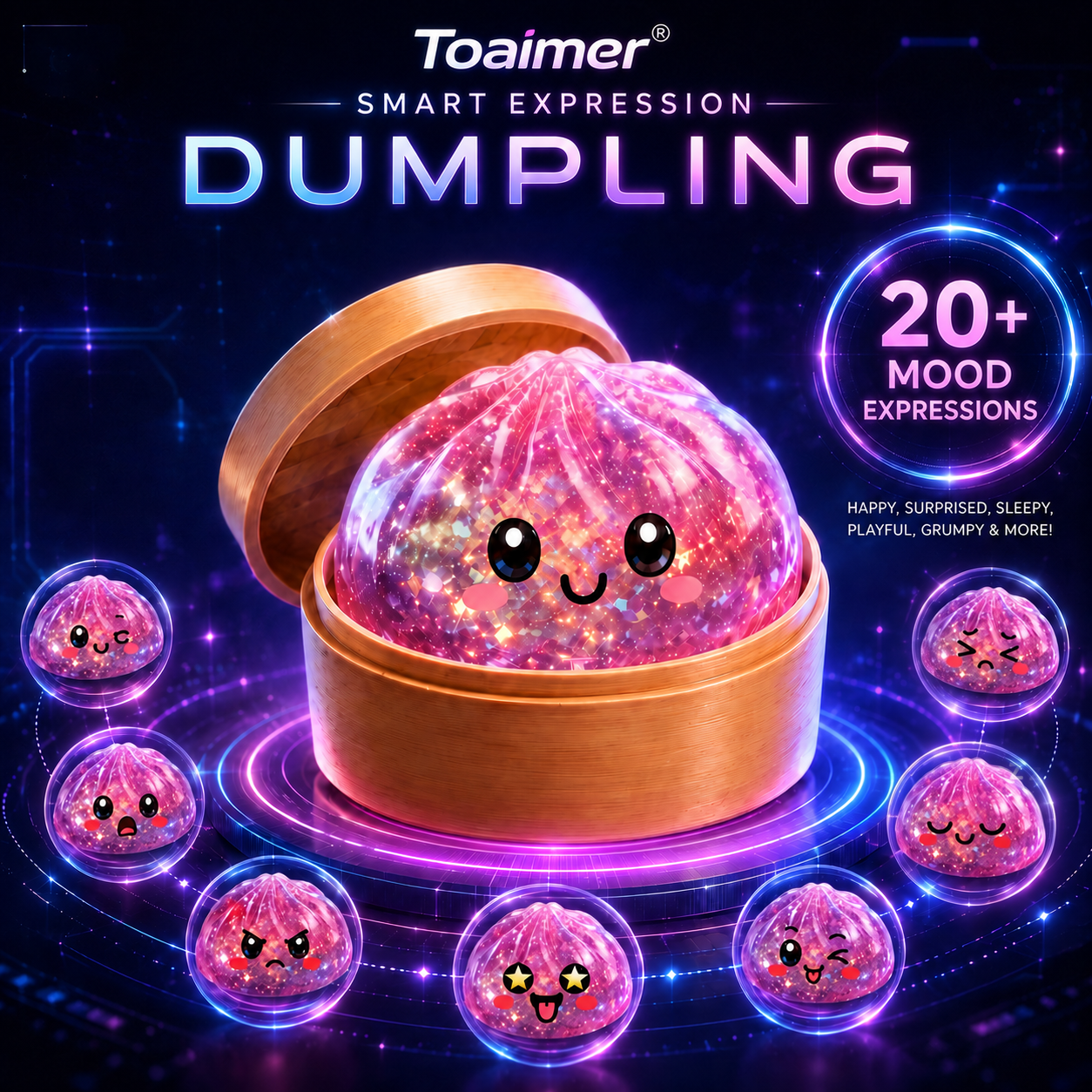 Sommer-Sale🔥🐟🚨 LETZTER TAG: 50% RABATT SICHERN! | Toaimer® Magisches Jiaozi-Schiel-Gesicht Anti-Stress-Squishy 🥟