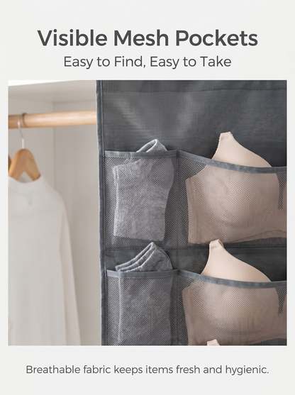 🔥SVOZK® Hot Sale🔥 Double-Sided Hanging Storage Bag | 36 Grids Dustproof Lingerie Organizer