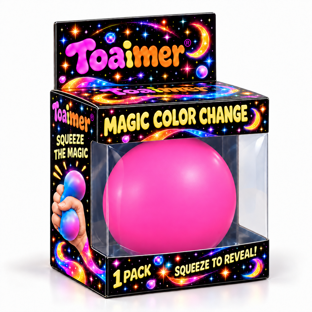 Toaimer Verpackung in Rosa mit glatter Balloberfläche